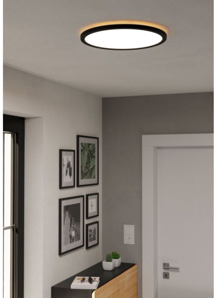 LED-plafoon Eglo Rovito-R Ø39 cm must