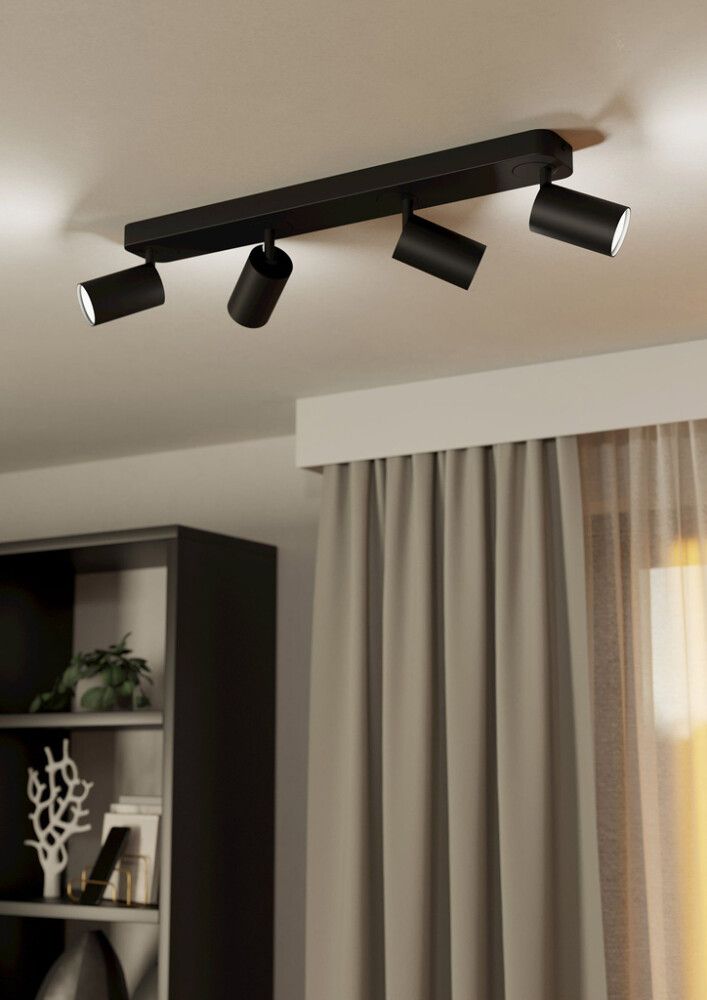 LED-kohtvalgusti Eglo Connect.z Telimbela-Z must 4-osaline