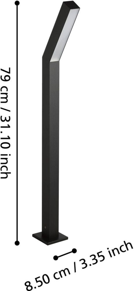 Postvalgusti Eglo Ugento 79 cm must/valge