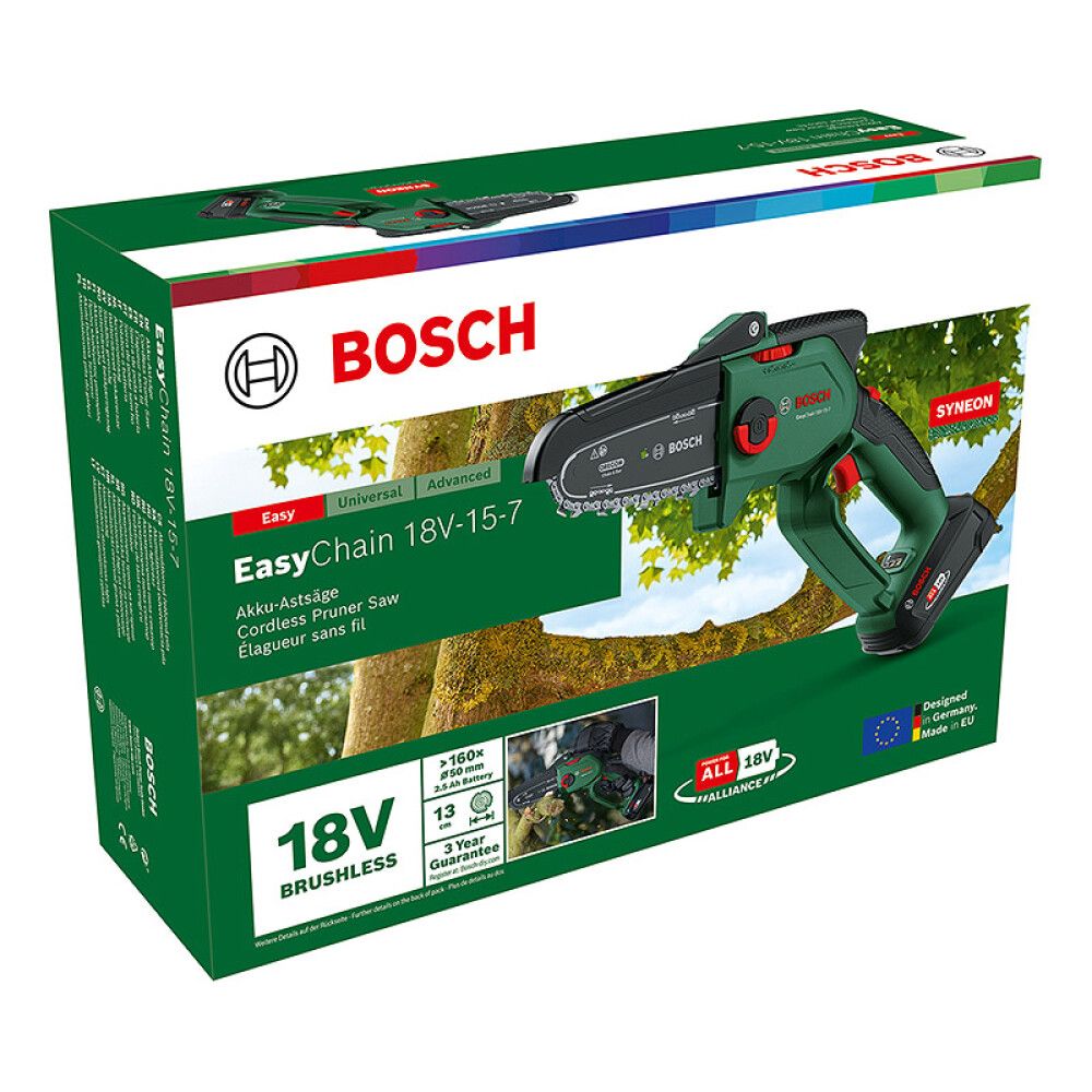 Akuoksasaag Bosch EasyChain 18V 15-7 Solo, akuta