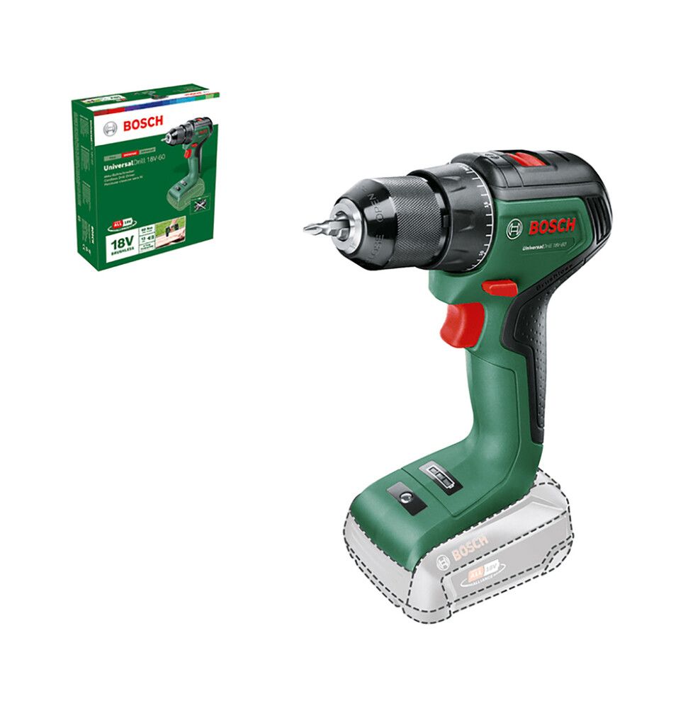 Akutrell Bosch UniversalDrill 18V-60 Solo