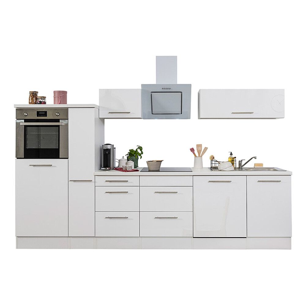 Köögikomplekt Respekta Amanda Premium 3,1 m, valge, keraamiline pliit