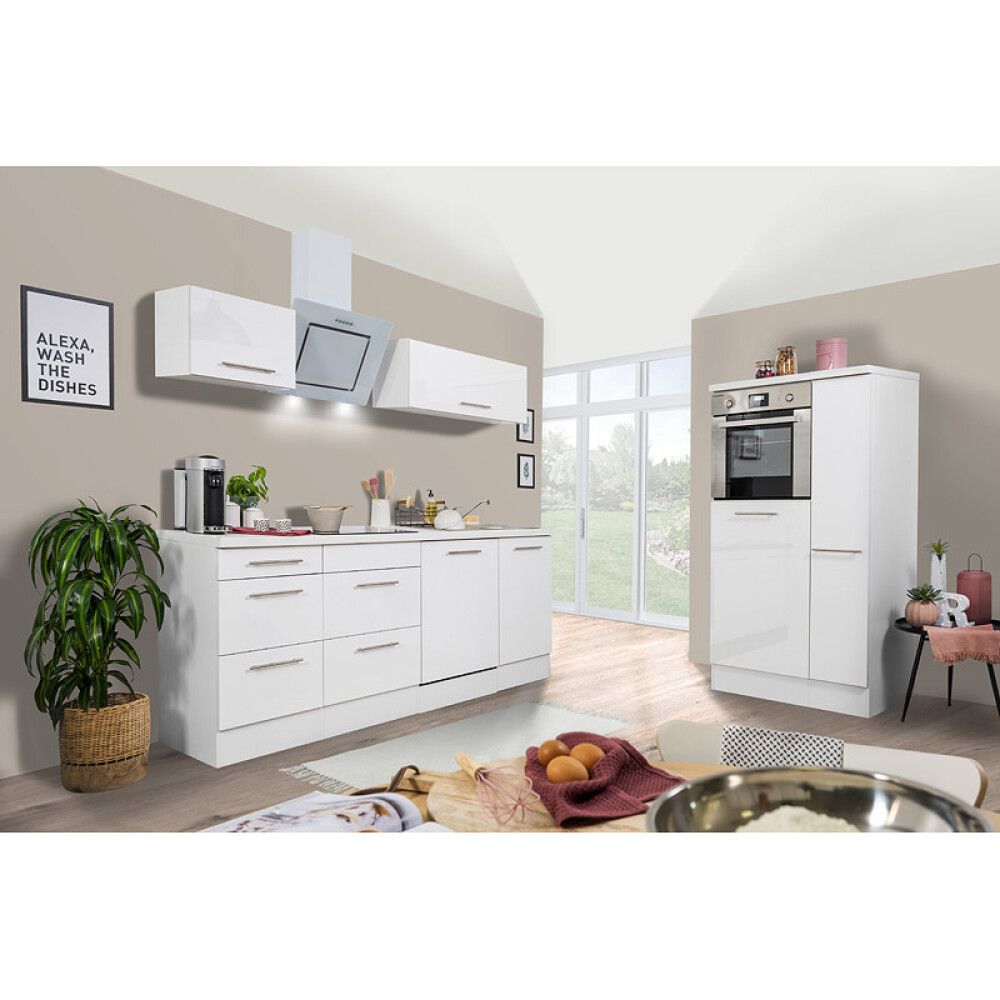 Köögikomplekt Respekta Amanda Premium 3,1 m, valge, keraamiline pliit