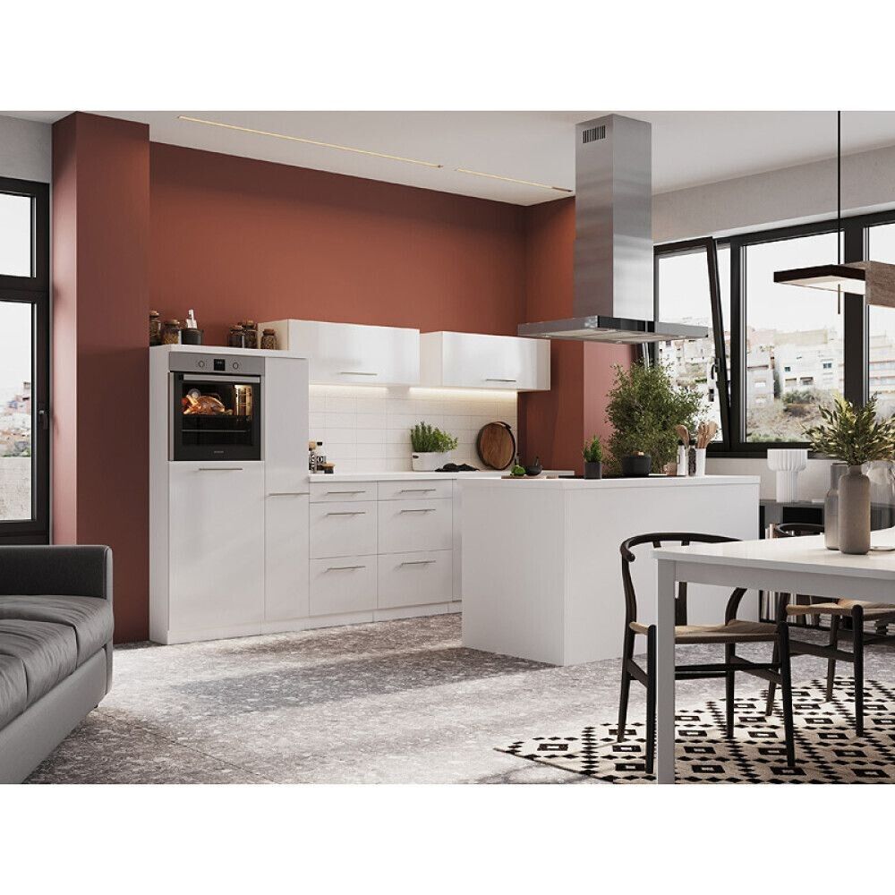 Köögikomplekt saarega Respekta Amanda Premium 3,1 m, valge