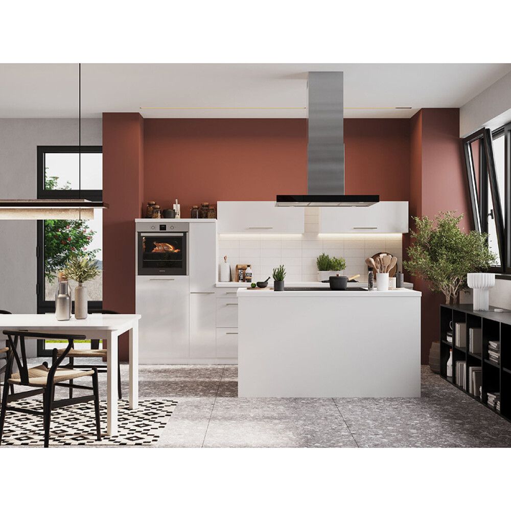 Köögikomplekt saarega Respekta Amanda Premium 3,1 m, valge