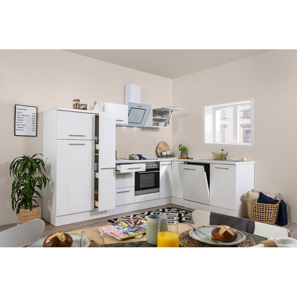 Köögikomplekt Respekta Amanda Premium 2,9 m, valge, keraamiline pliit
