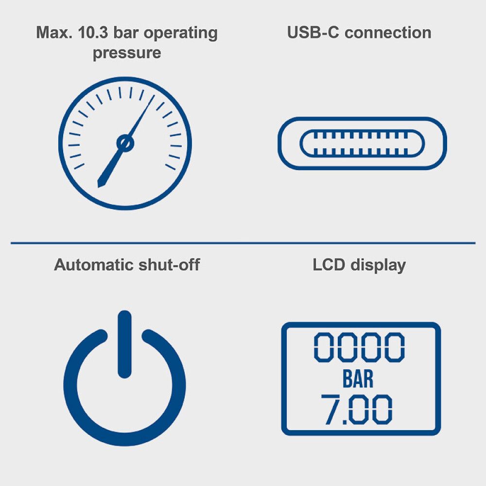 Pump/käsikompressor Scheppach AC10/8V