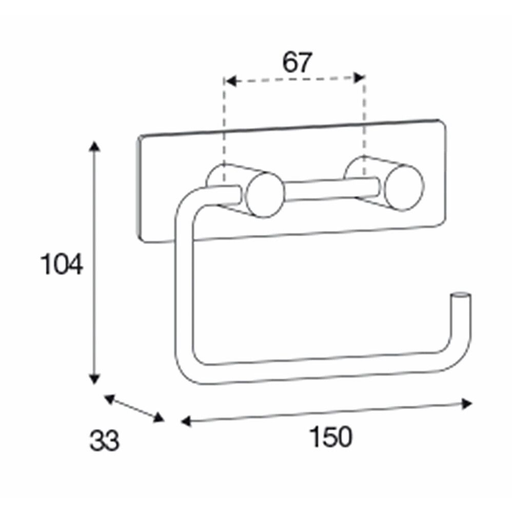 WC-paberihoidja Pressalit Home Harjatud teras