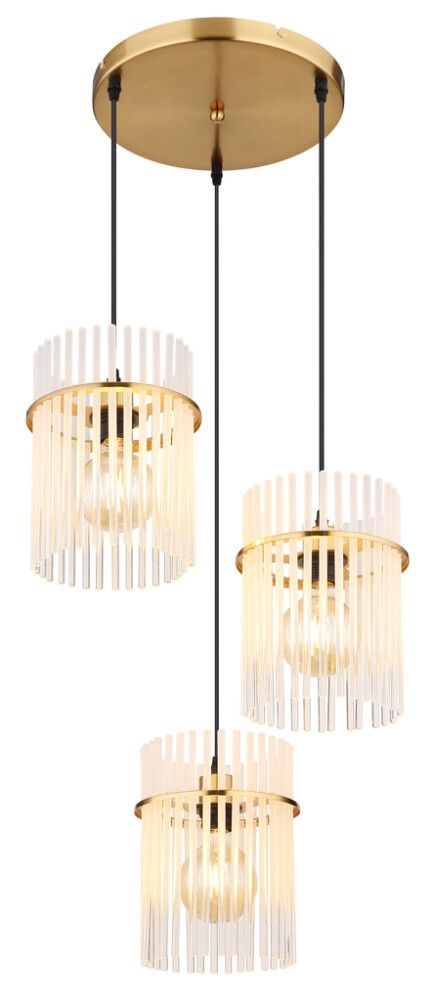 Rippvalgusti Globo Gorley 3-osaline kuldne