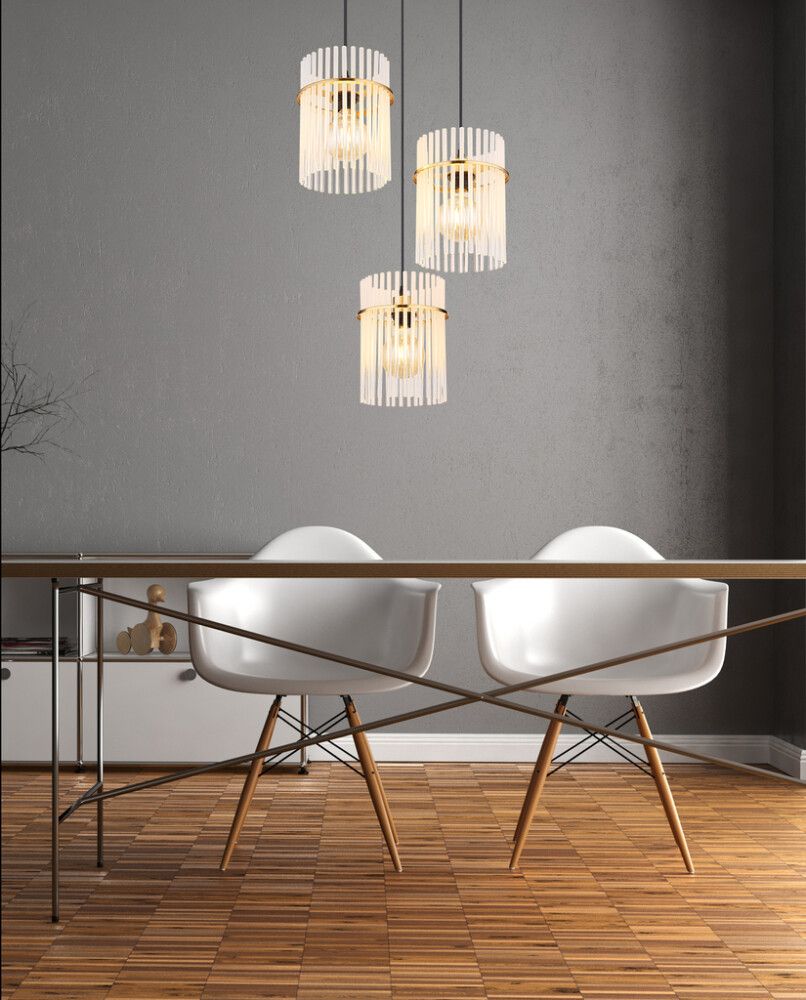 Rippvalgusti Globo Gorley 3-osaline kuldne