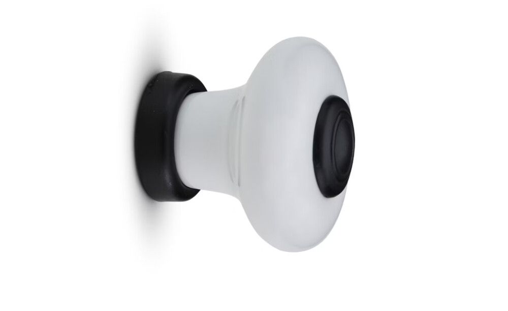 Mööblinupp Habo Erik valge/must 37 mm