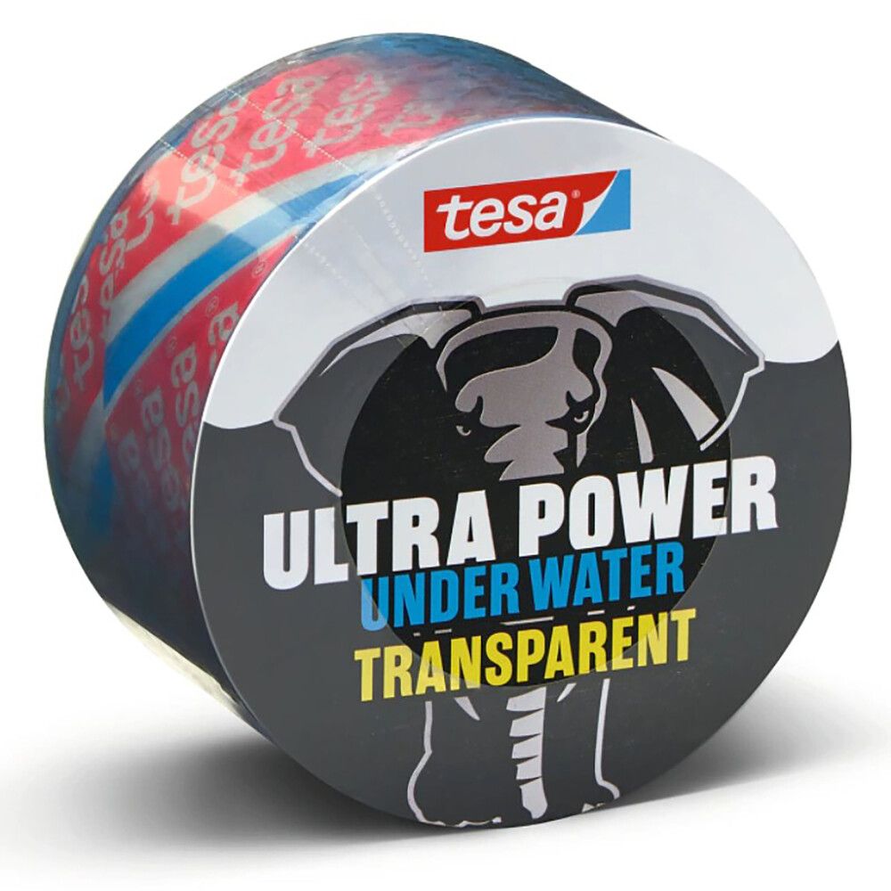 Ultra Power Under Water Transparent  Tesa parandusteip 1,5 m x 50 mm