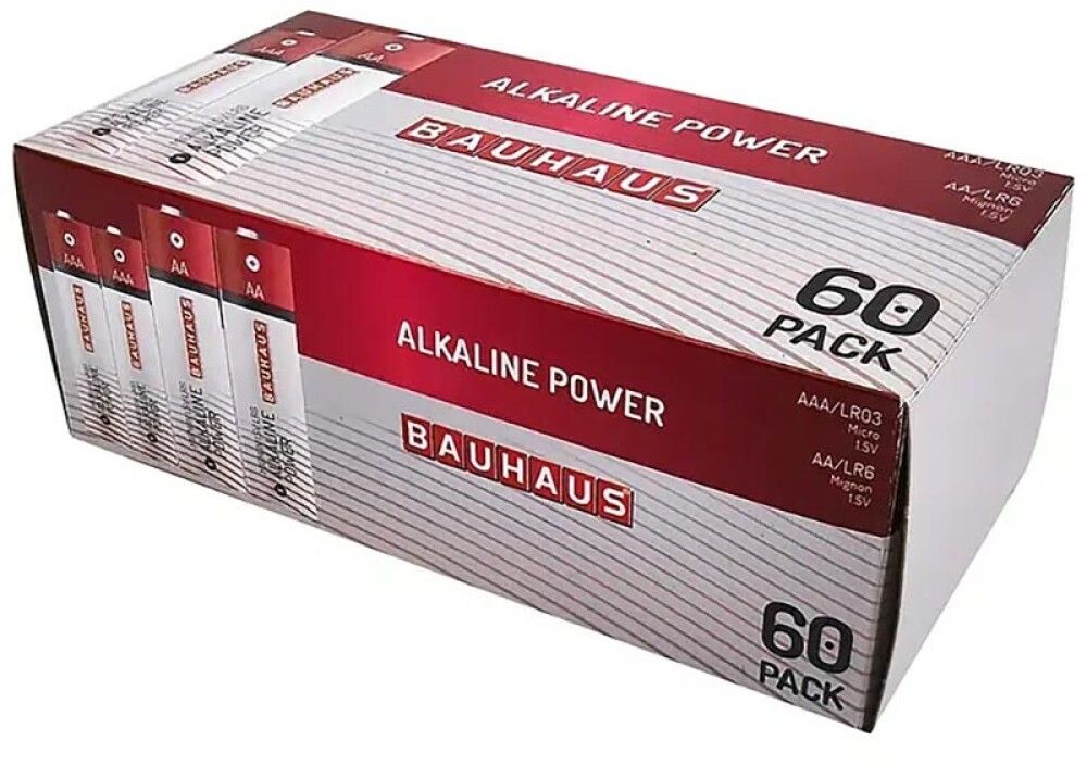 Leelispatarei BAUHAUS Micro AAA, Mignon AA 60 tk