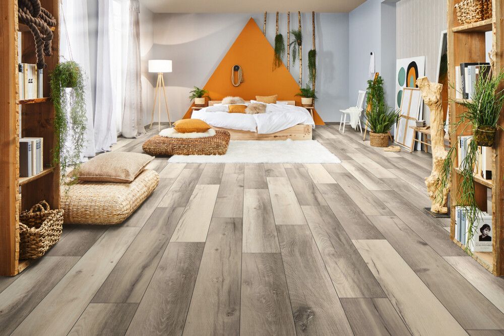 Näidis niiskuskindlale parketile Element Flex tamm Alexia