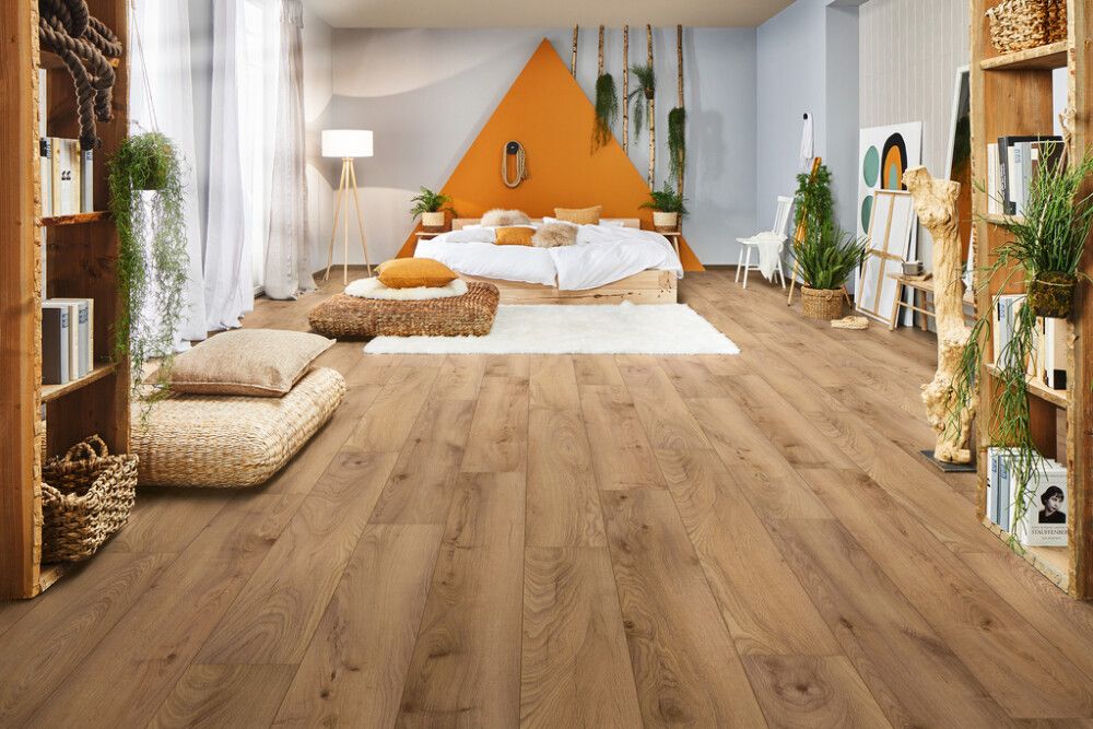 Näidis niiskuskindlale parketile Element Flex tamm Amara