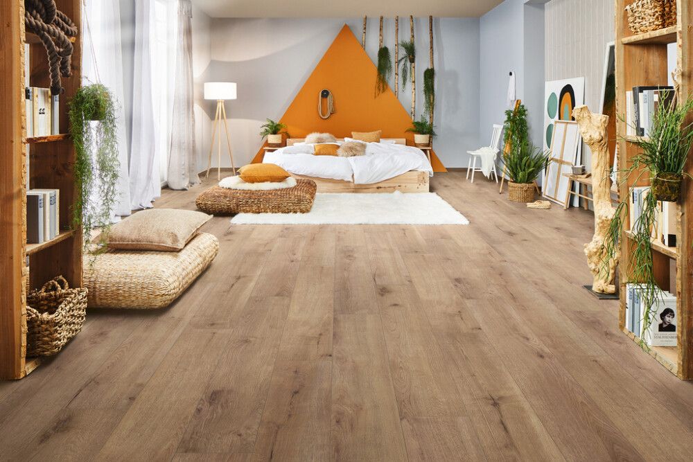 Näidis niiskuskindlale parketile Logoclic Element Flex tamm Elbrusa