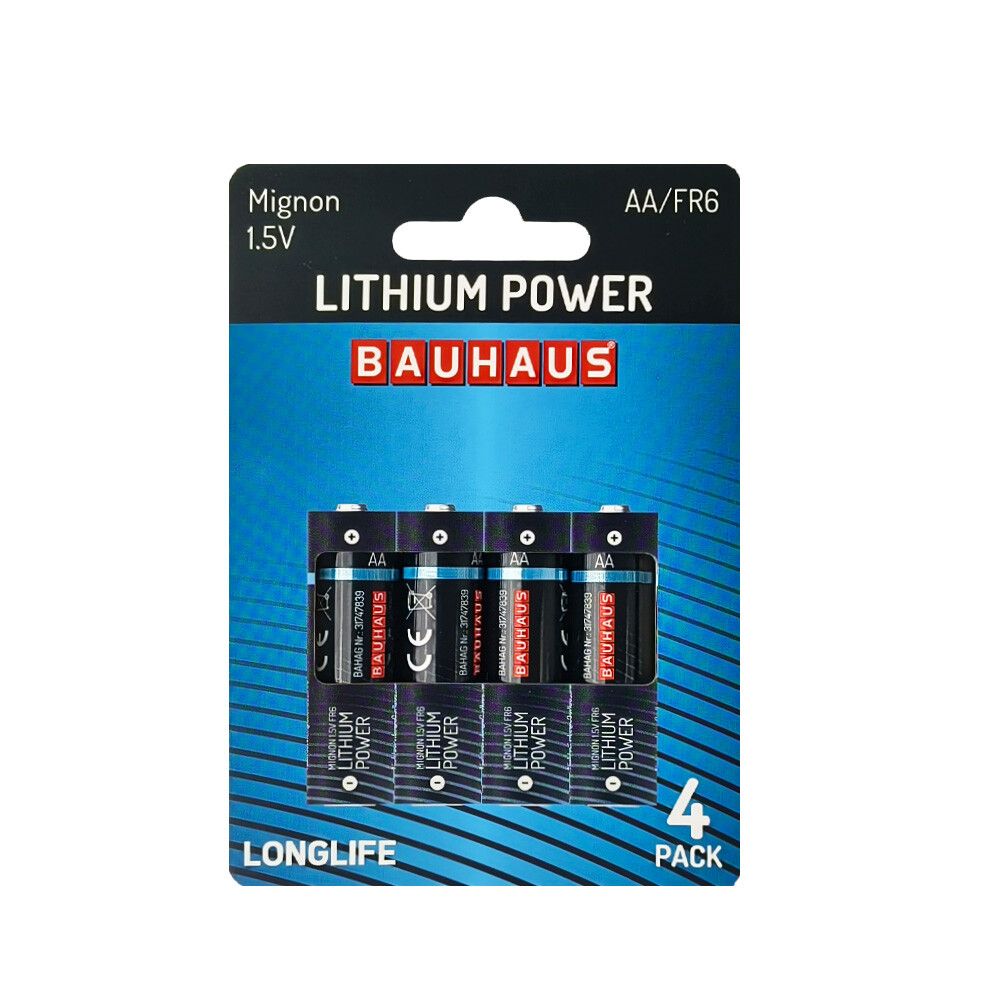 Liitiumpatarei Bauhaus Power FR6 4tk