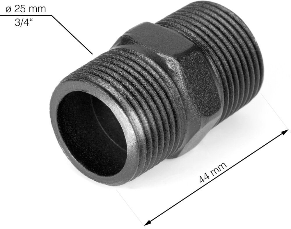 Kaksiknippel Walteco RT-2 must 3/4"