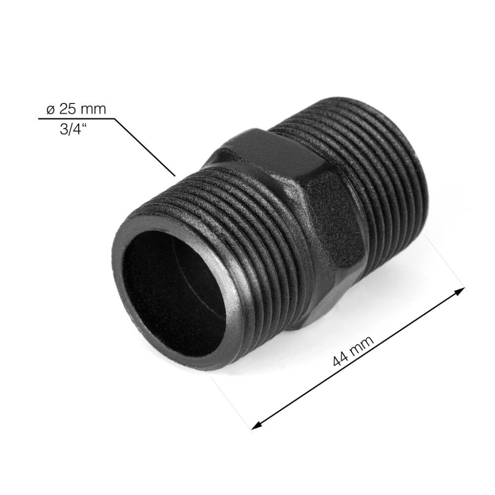 Kaksiknippel Walteco RT-2 must 3/4"