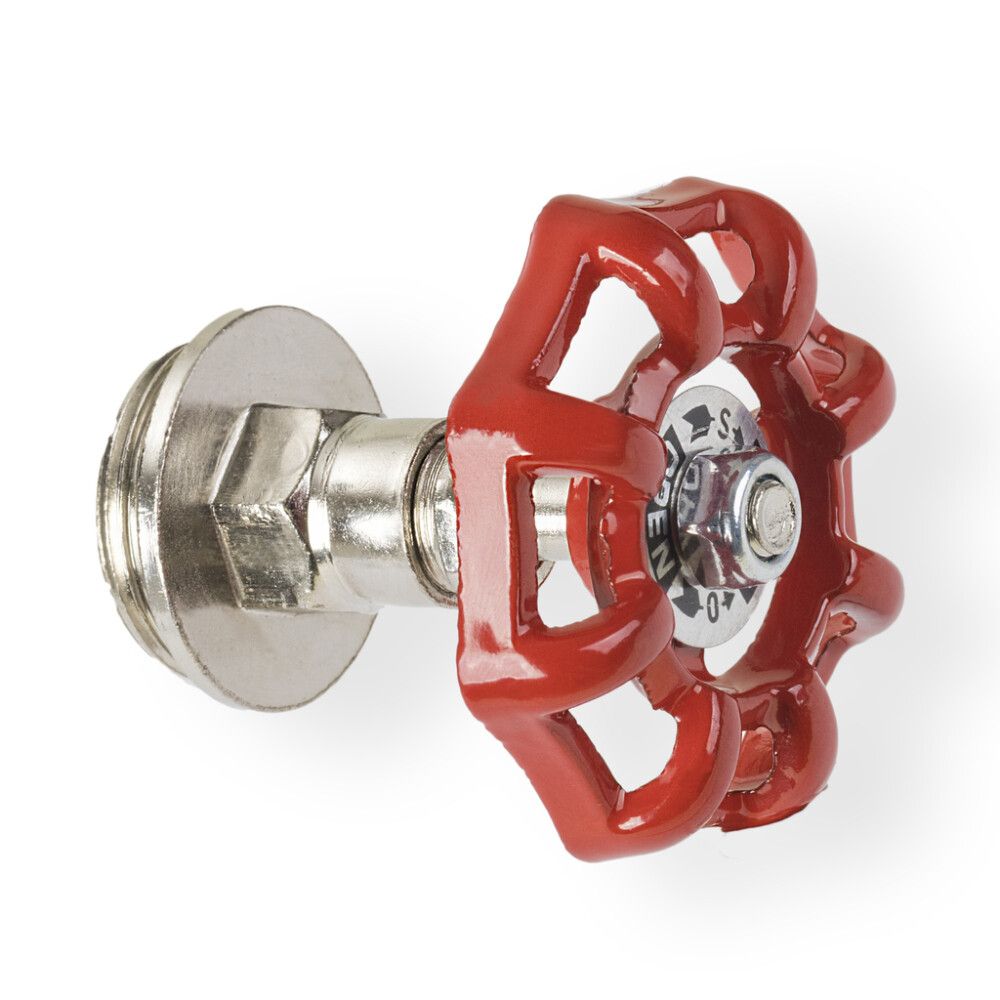 Sulgventiil Walteco RT-15 must/punane Ø 25 x 64 mm