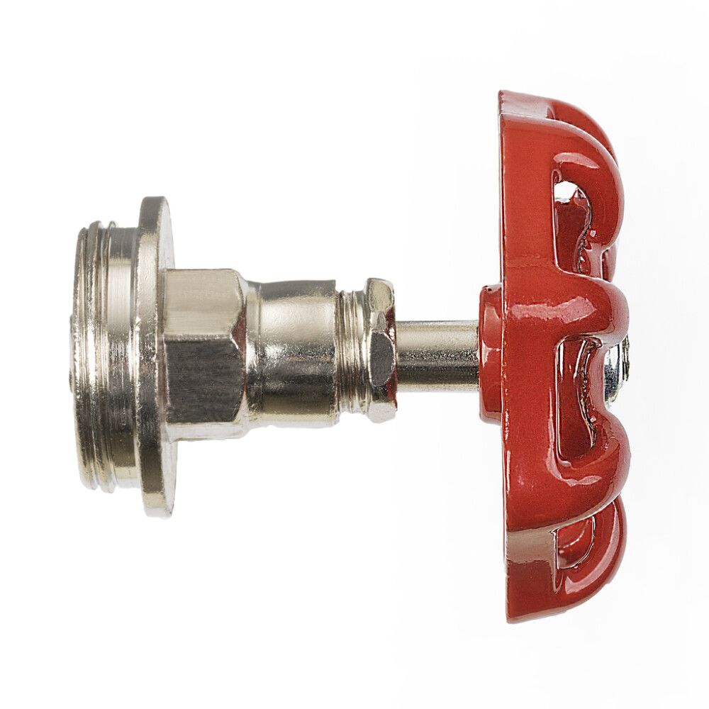 Sulgventiil Walteco RT-15 must/punane Ø 25 x 64 mm