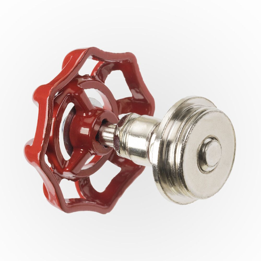 Sulgventiil Walteco RT-15 must/punane Ø 25 x 64 mm