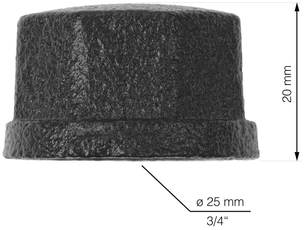 Otsakork Walteco RT-17 must 3/4" 2 tk