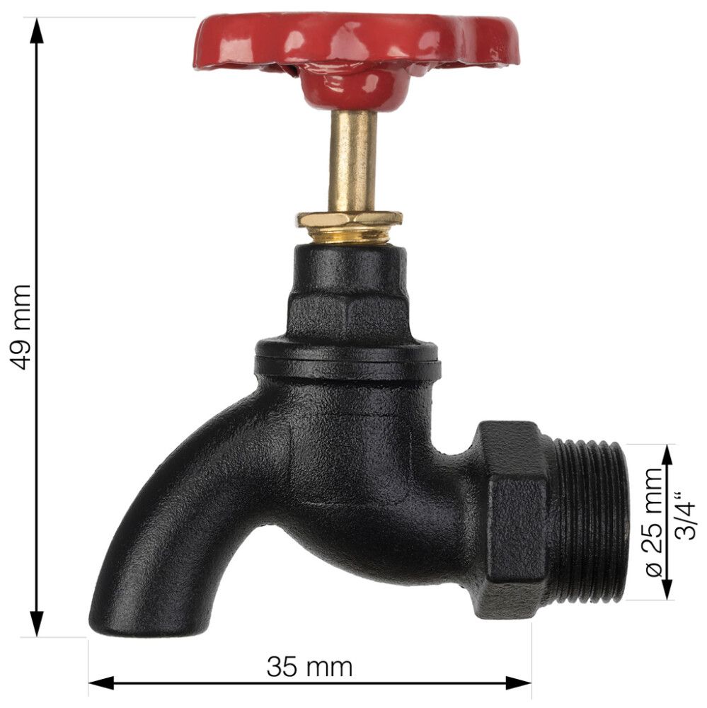 Kuulkraan Walteco RT-21 must/punane Ø 25 x 99 mm