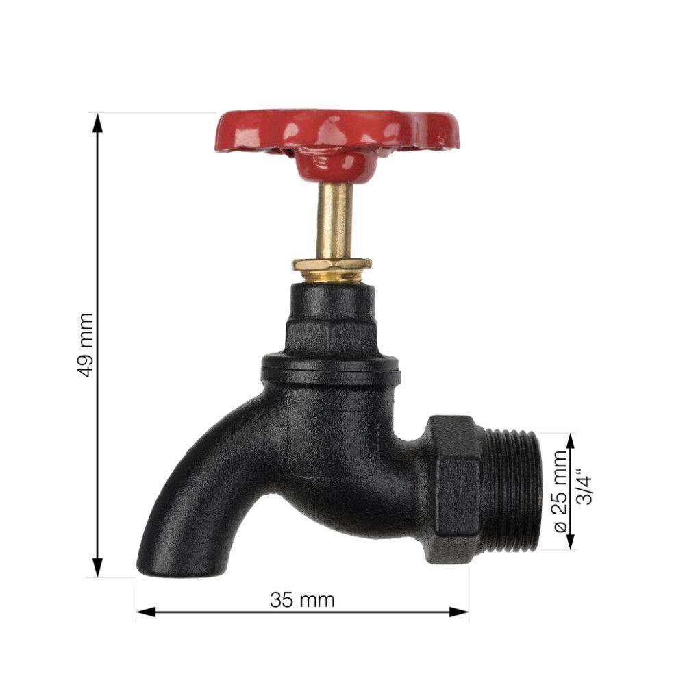 Kuulkraan Walteco RT-21 must/punane Ø 25 x 99 mm