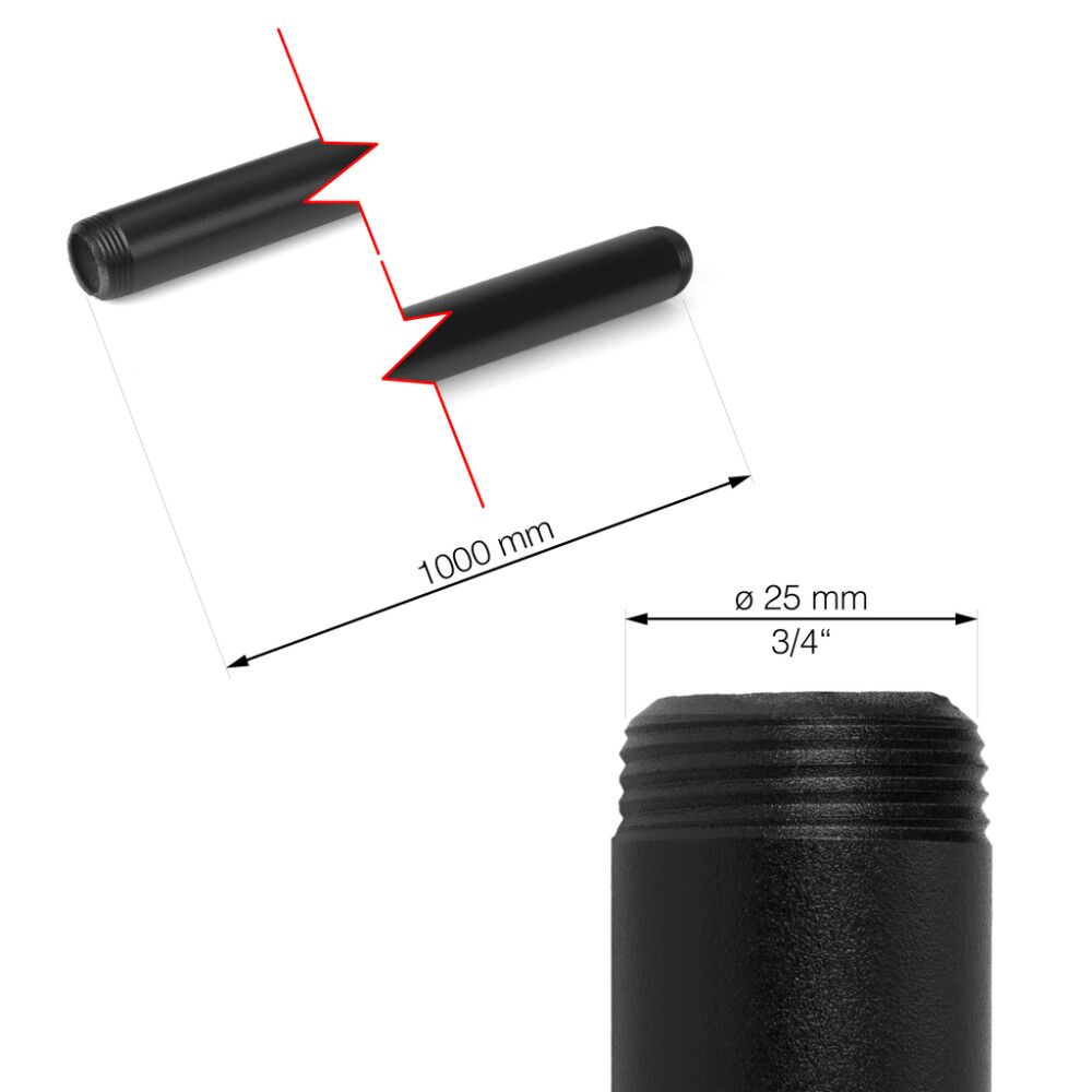 Toru Walteco RT-32 must Ø 25 x 1000 mm