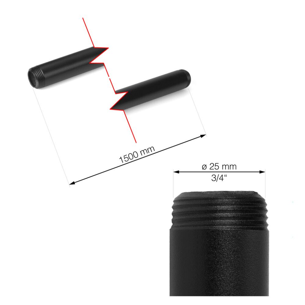 Toru Walteco RT-33 must Ø 25 x 1500 mm