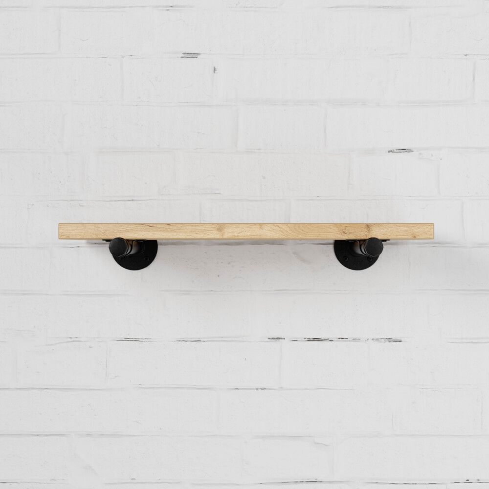 Riiulikanduri komplekt Walteco Rusticline Tube must