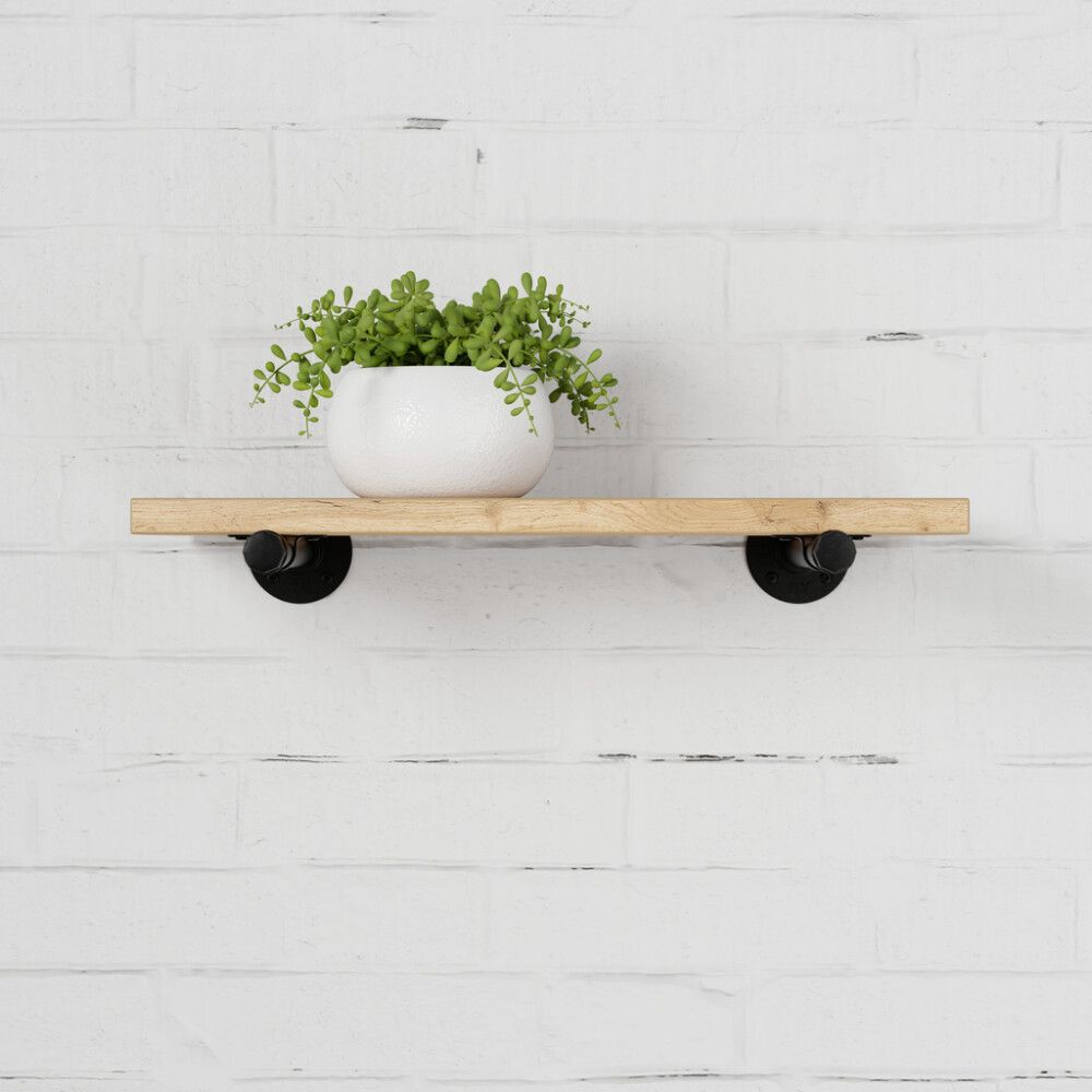 Riiulikanduri komplekt Walteco Rusticline Tube must