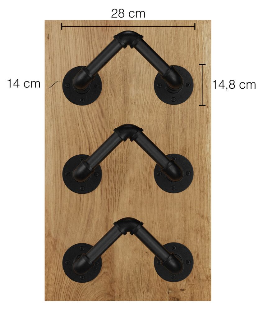 Pudeliriiuli komplekt Walteco Rusticline Tube must