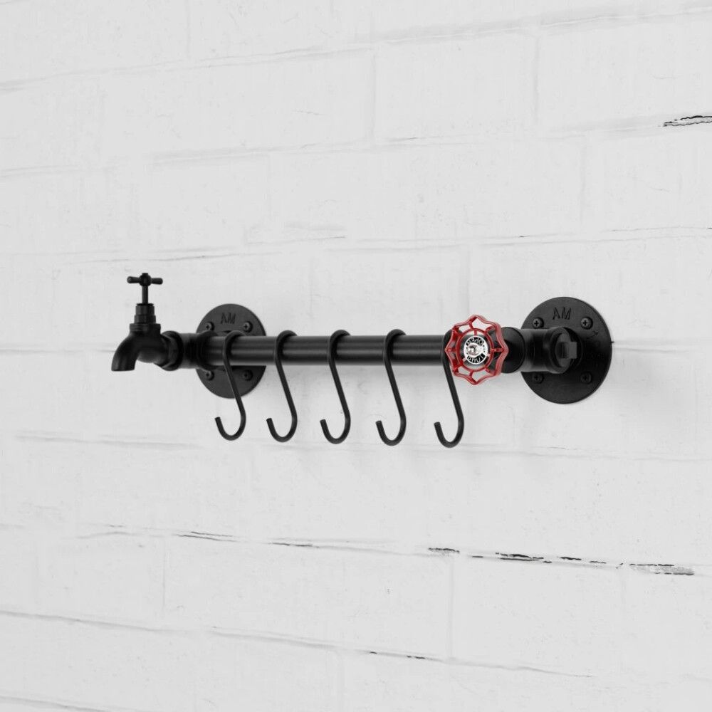 Seinanagi komplekt Walteco Rusticline Tube must 28 x 40 x 6 cm