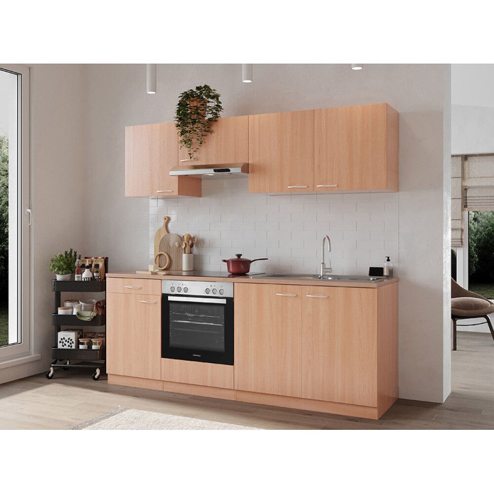 Miniköök Gerda Respekta 2,1 m pöök, keraamilise pliidiga