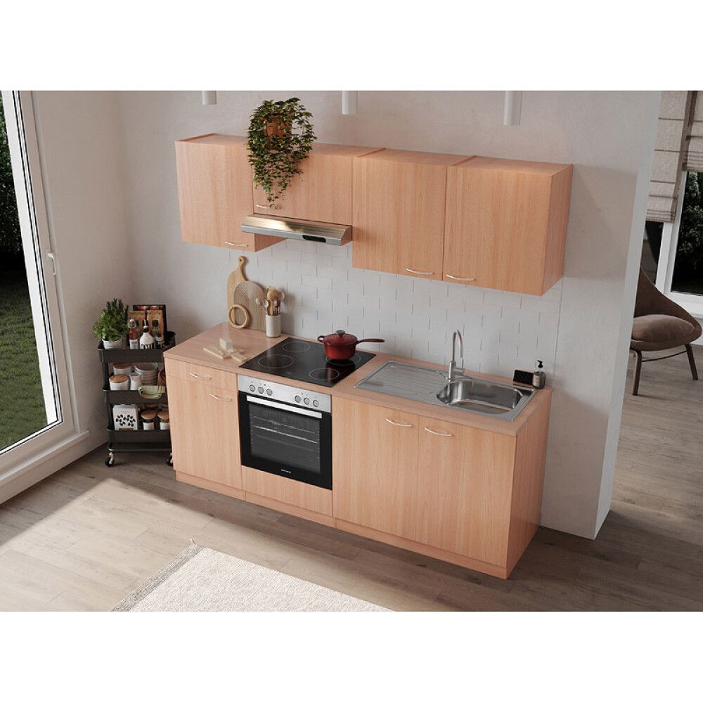 Miniköök Gerda Respekta 2,1 m pöök, keraamilise pliidiga