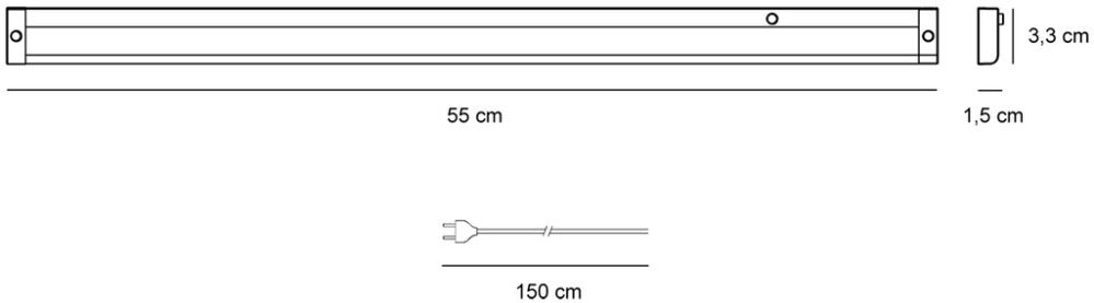 LED-liistvalgusti Nordlux Preston 55 cm