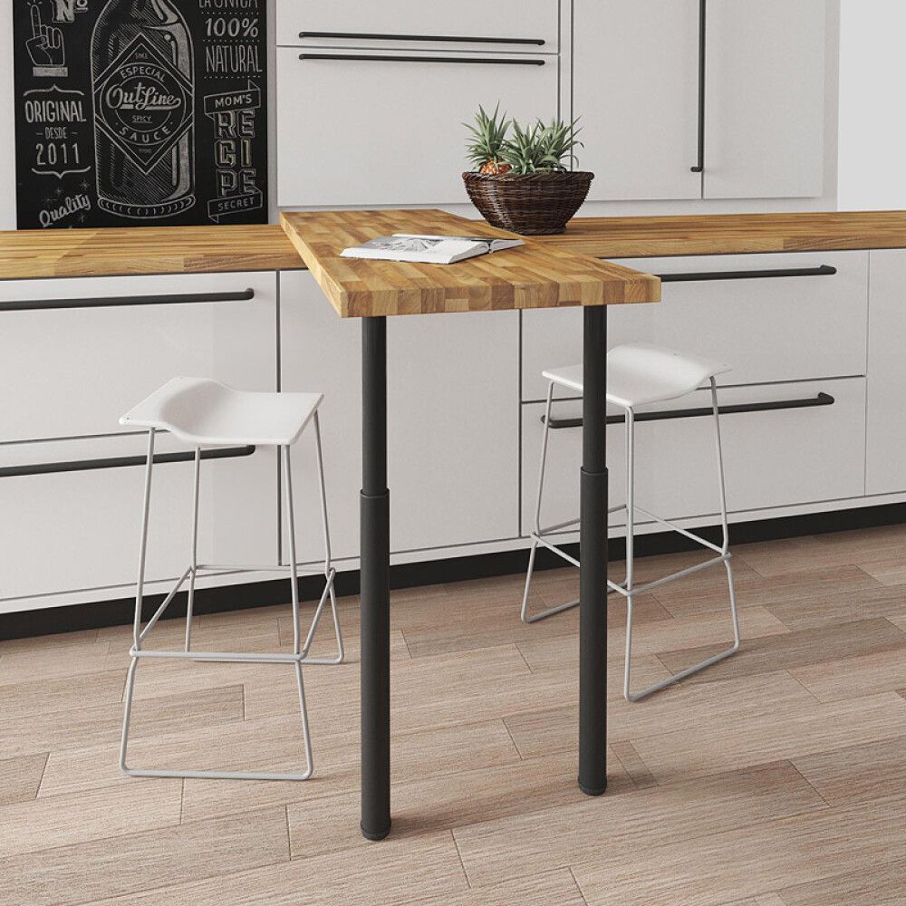 Reguleeritav mööblijalg REI must 60 x 700-1000 mm