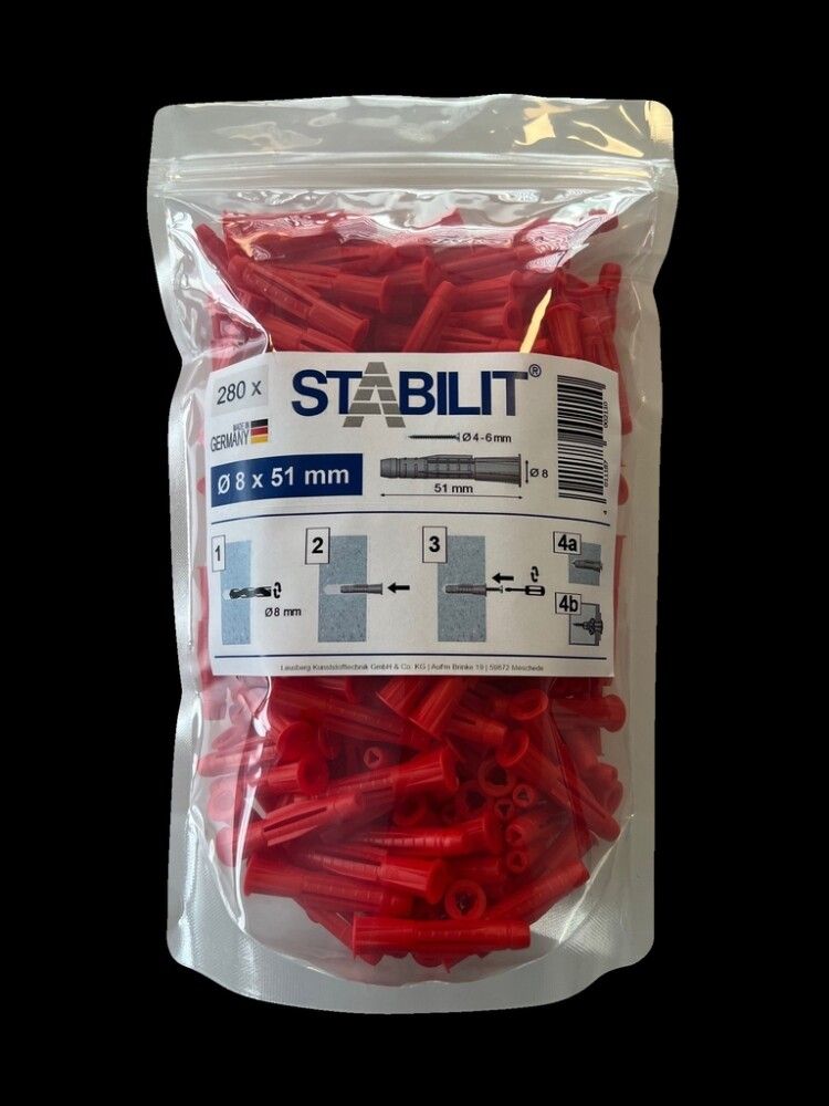 Tüübel 8 x 51 mm 280 tk