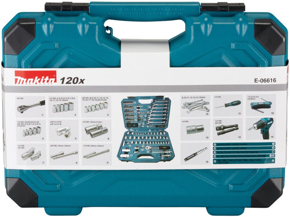 Tööriistakomplekt Makita E-06616 120-osaline