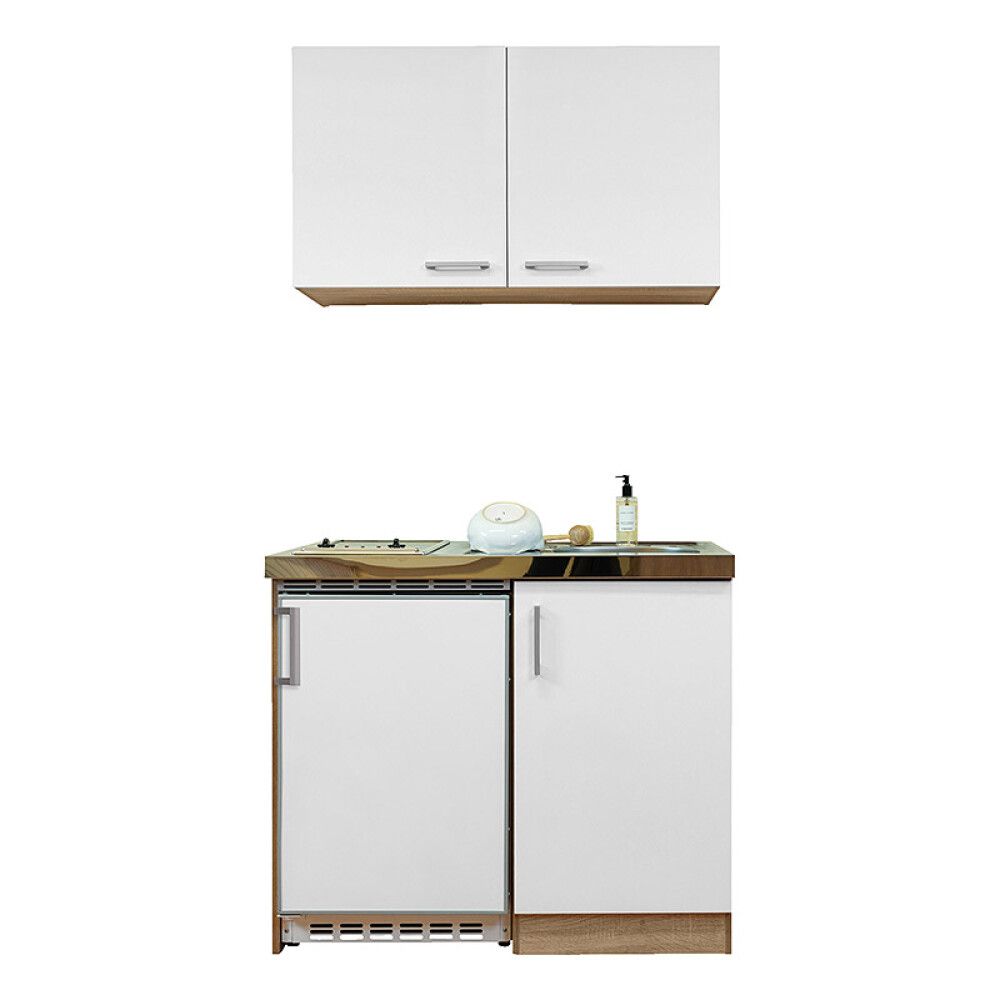 Miniköök Respekta MK100ESWOSCS 1 m valge/pruun