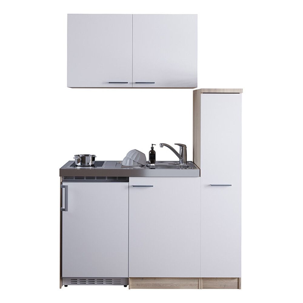 Miniköök Respekta MK130ESWOSCS 1,3 m valge/pruun