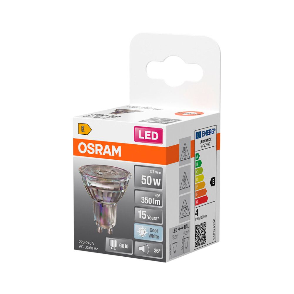 LED-lamp Osram Star PAR16 GU10 3,7 W 350 lm 4000 K 36° 1 tk/pk