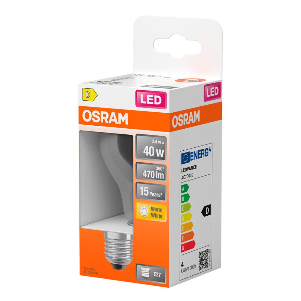 LED-lamp Osram Star Classic A40 E27 3,4 W 470 lm 2700 K