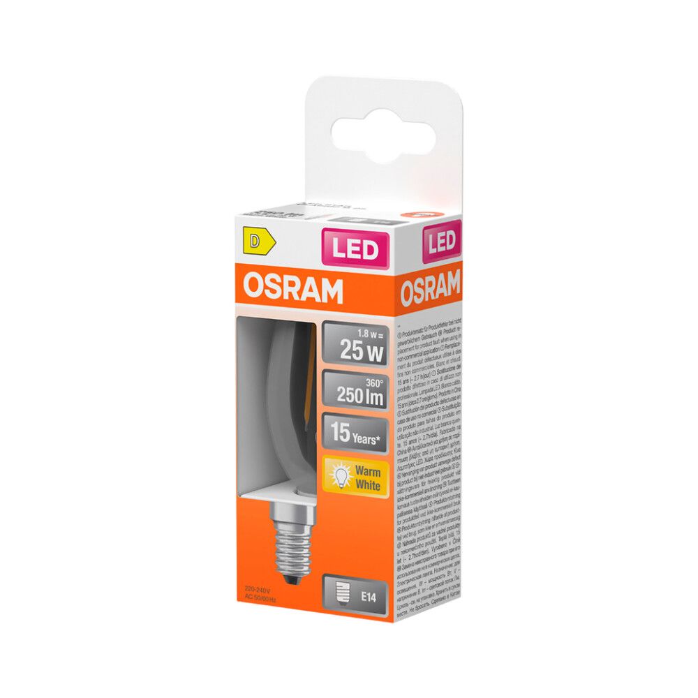 LED-lamp  Osram Star Classic B25 E14 1,8 W 250 lm 2700 K kirgas 1 tk/pk