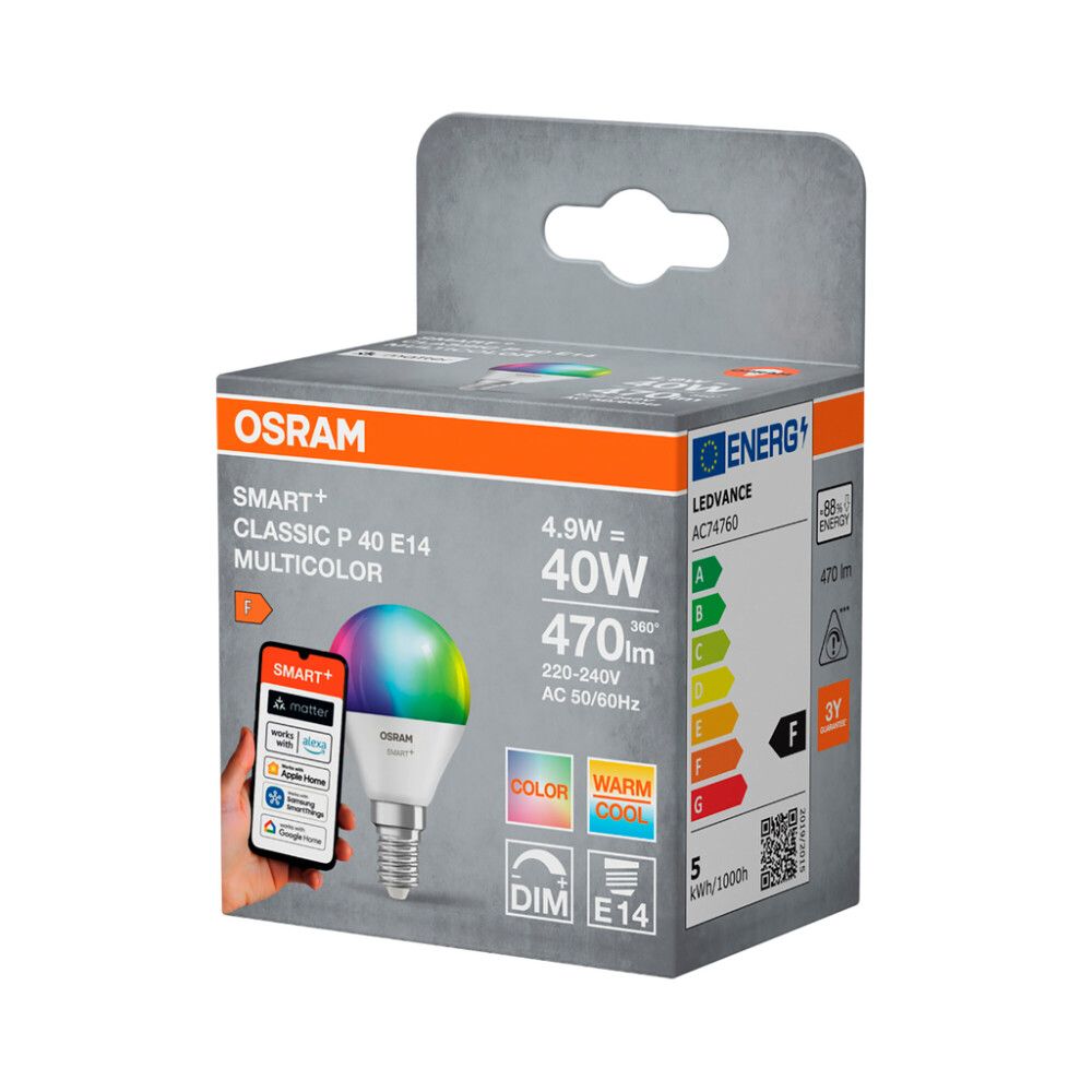 LED-lamp Osram SMART+ MATTER RGBW 47 E14 4,9W 2700K