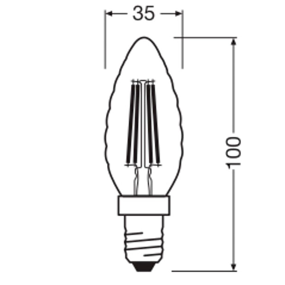 LED-lamp Osram Star Classic BW40 E14 3,4 W 470 lm 2700 K kirgas 1 tk/pk