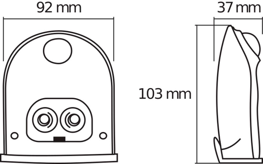 Liikumisanduriga valgusti Osram Doorled Down hõbedane 9,6 x 10,3 cm IP54