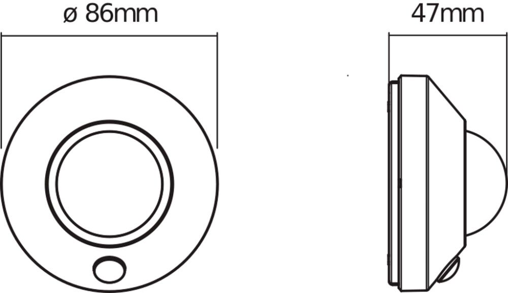 Liikumisanduriga valgusti Osram Nightlux Ceiling valge Ø 8,6 cm IP20
